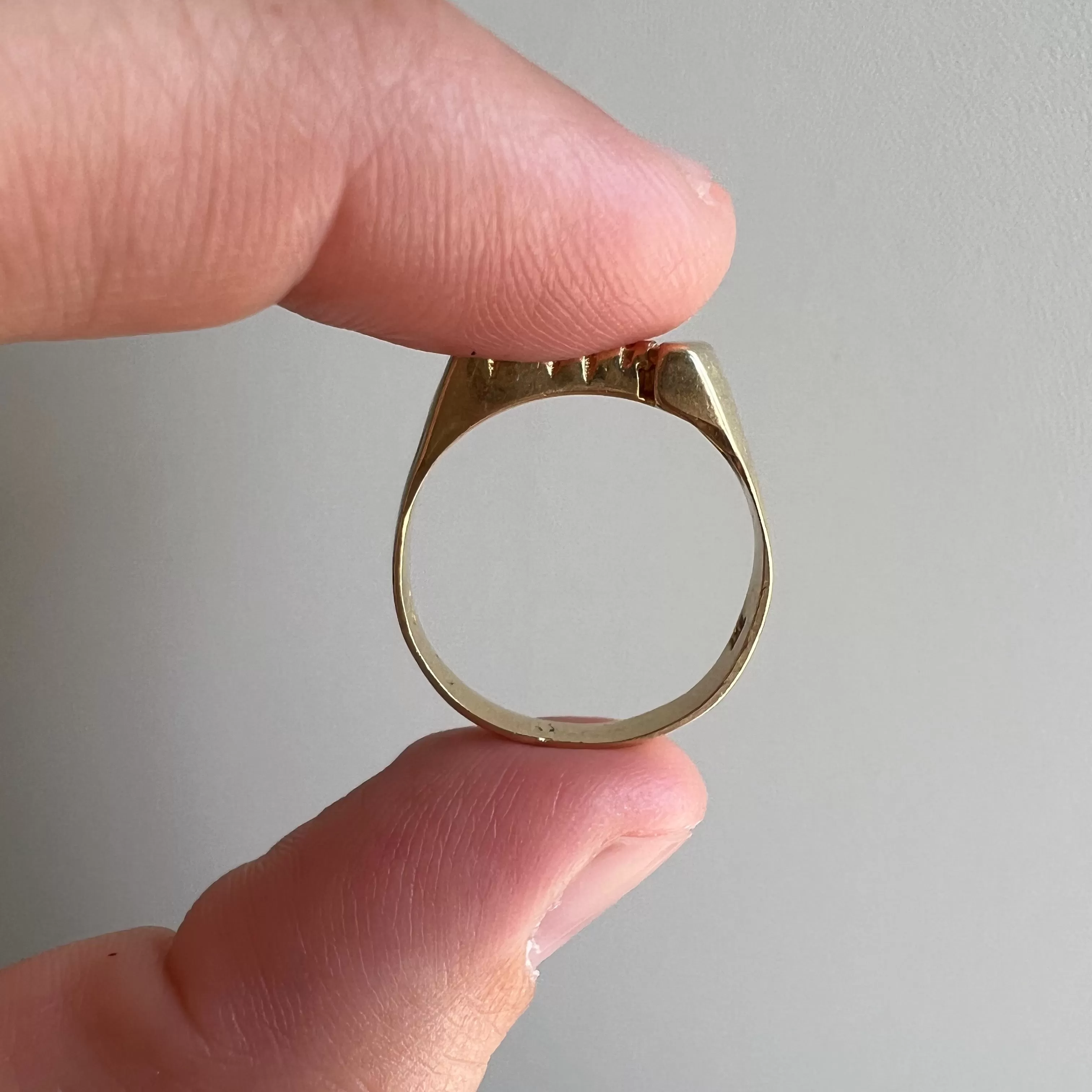 V I N T A G E // wearable LOVE / 14k yellow gold LOVE word ring / size 6.25