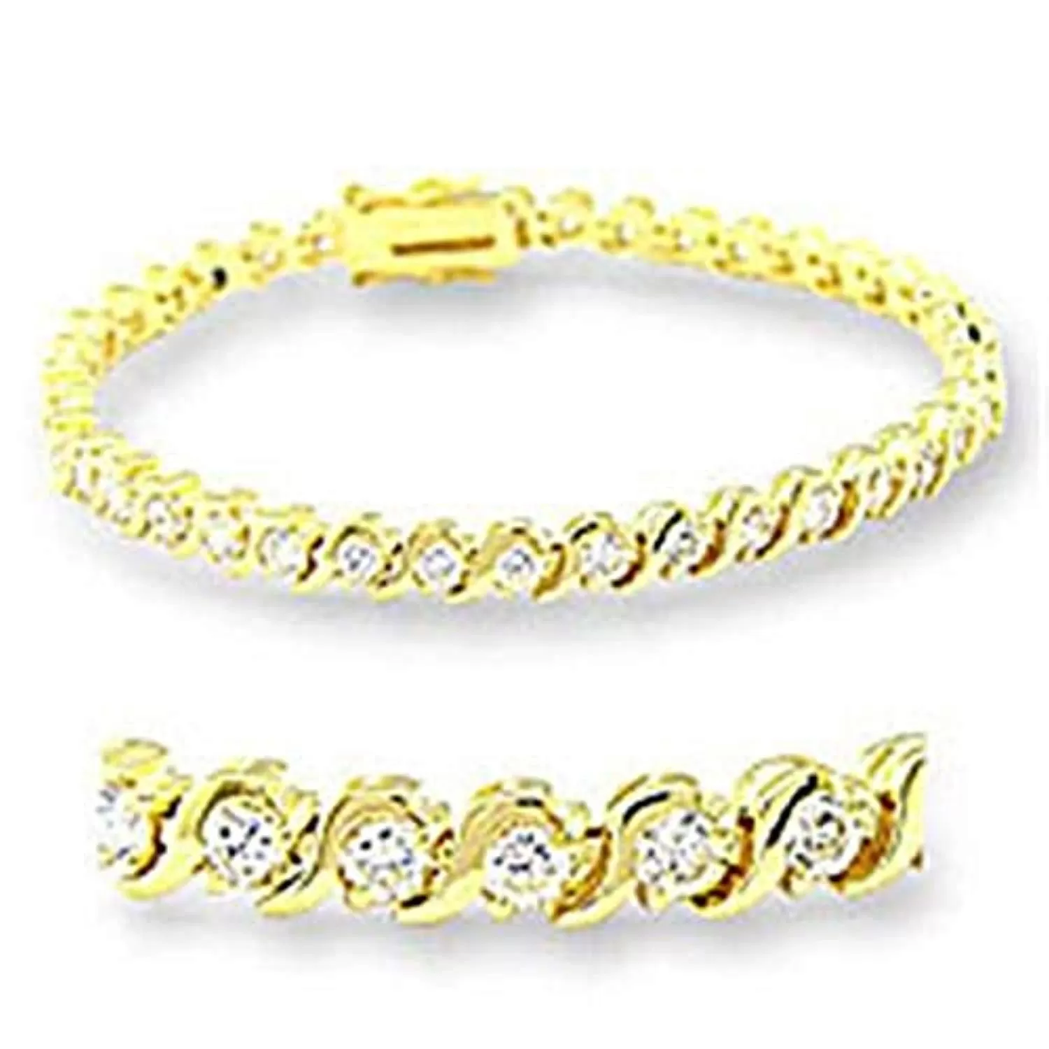 WildKlass Classic Bracelet Gold Women AAA Grade CZ Clear