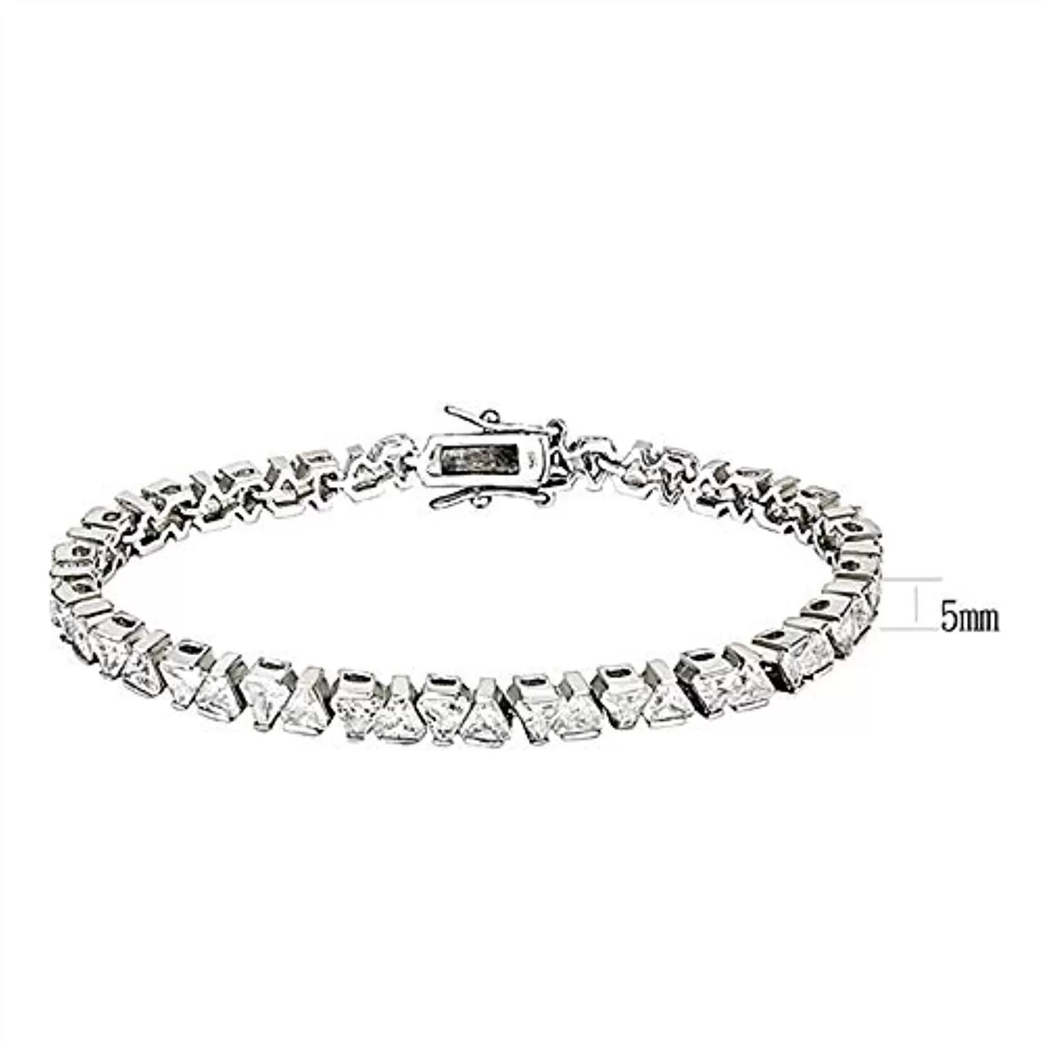 WildKlass Classic Bracelet Rhodium Women AAA Grade CZ Clear