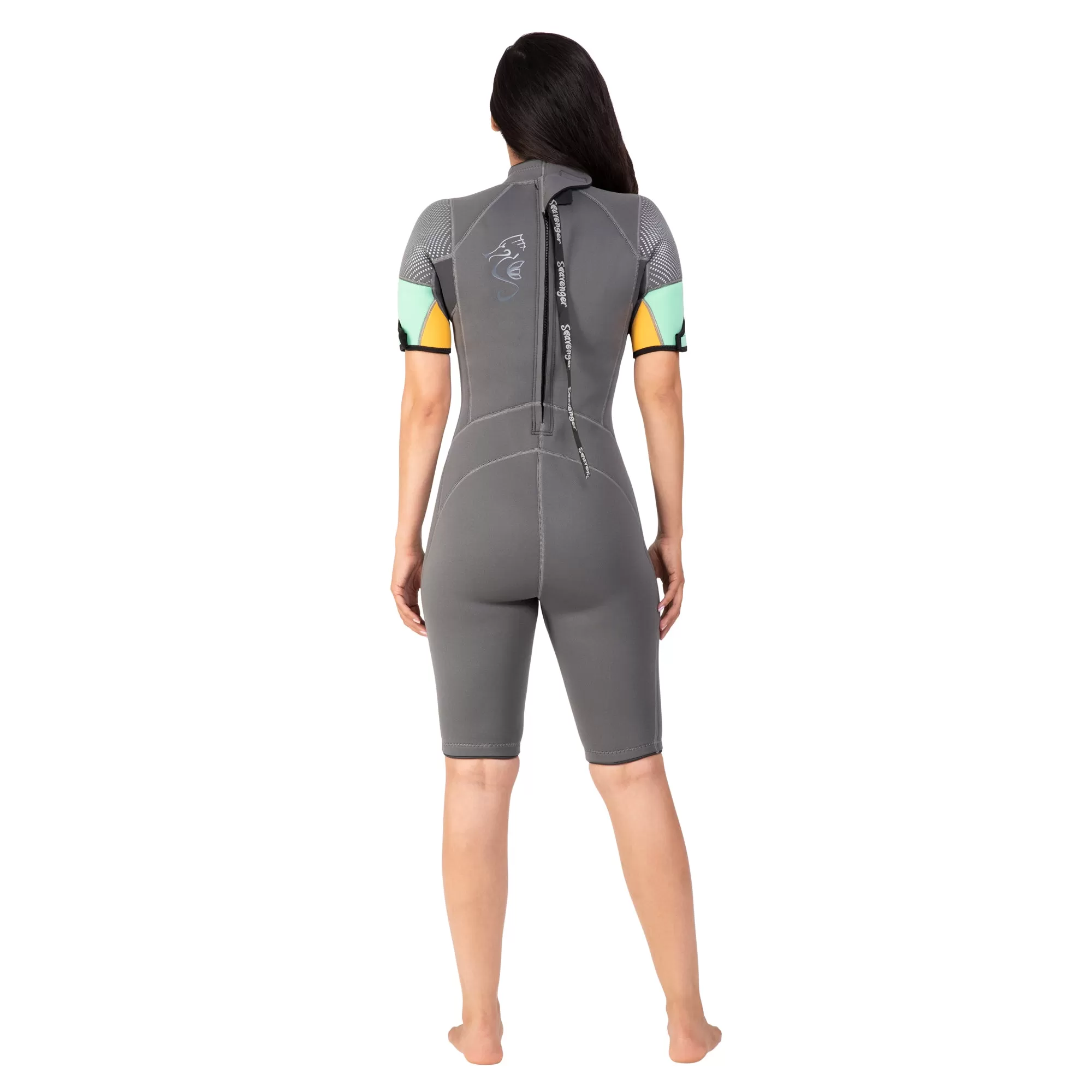 Women's 3mm Explorer Shorty Wetsuit - Gray Mint