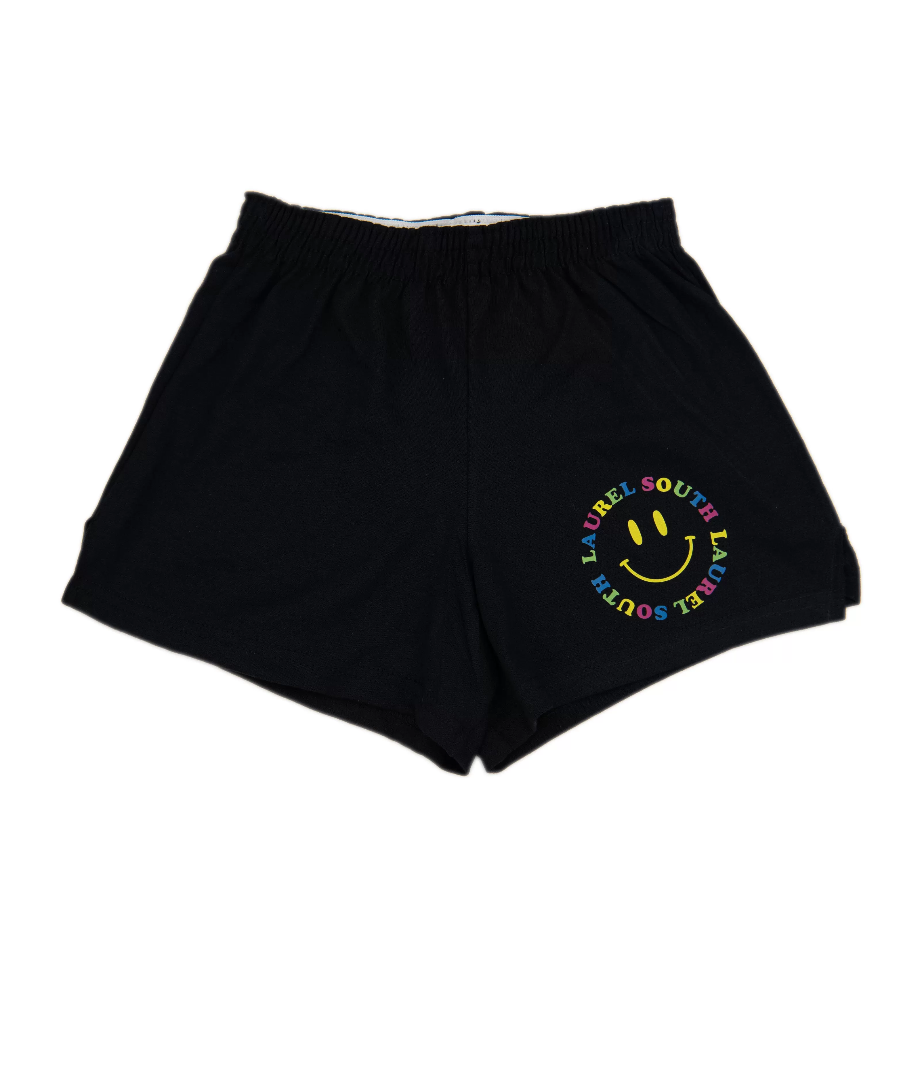 Wordy Smiley Black Camp Shorts