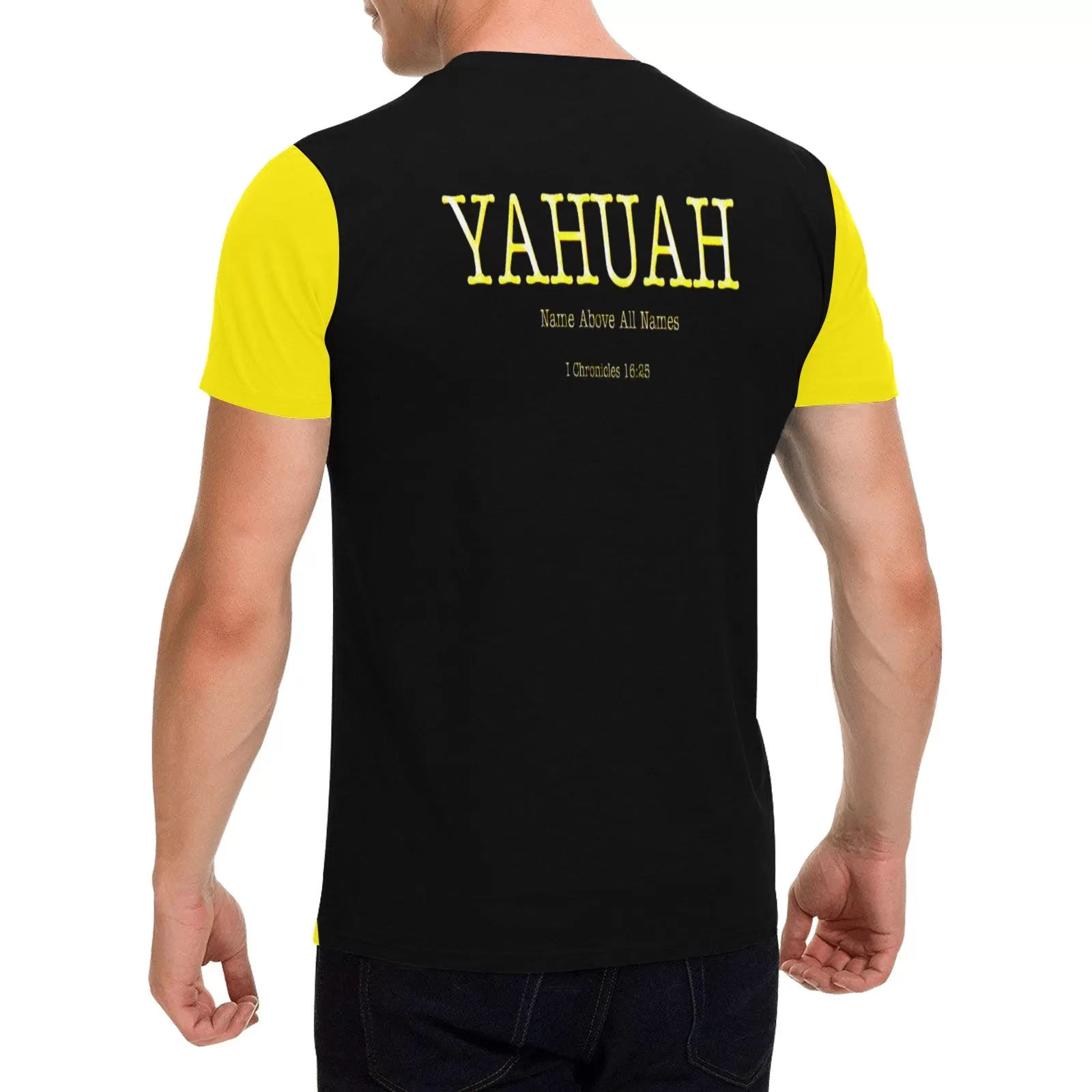 Yahuah-Name Above All Names 02-02 Men's Designer Patch Pocket T-Shirt (Style 02)