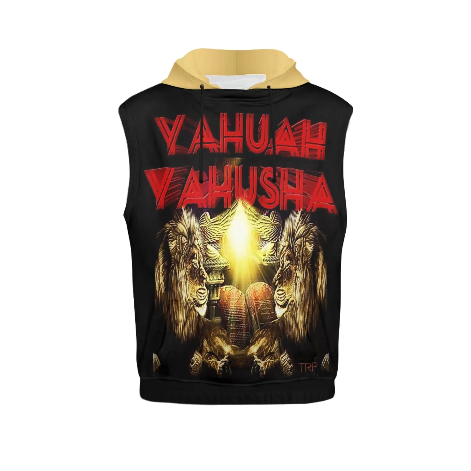 Yahuah Yahusha 02 Men's Designer Sleeveless Pullover Hoodie