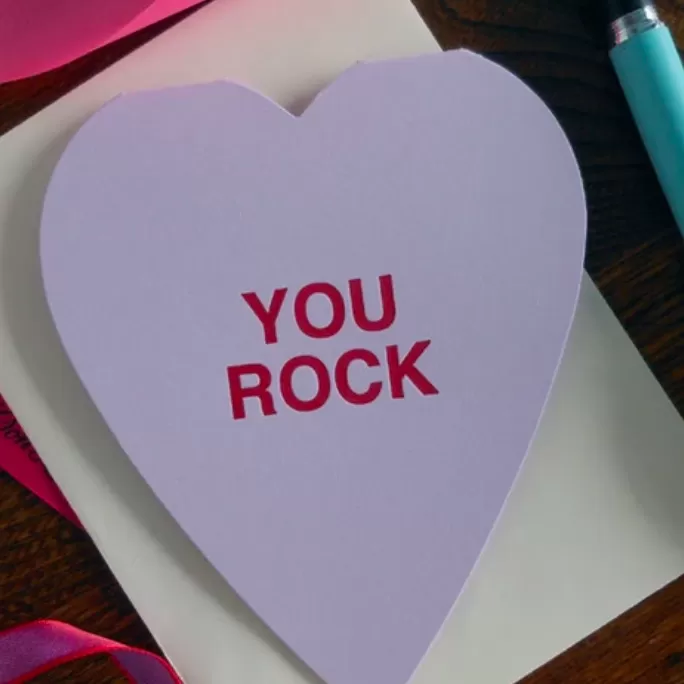 You Rock Heart Greeting Card